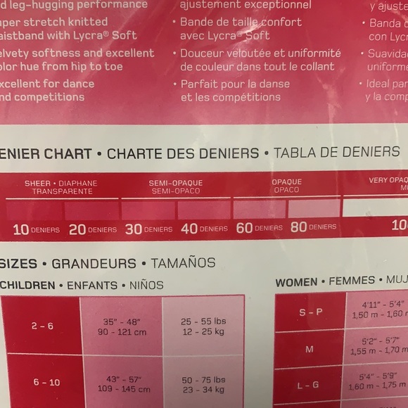 Mondor Ultra Soft Footed Pink Tights girls sz 6-10 - Picture 8 of 9